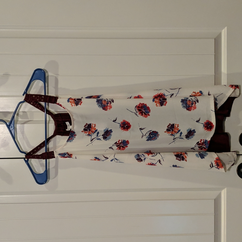 Maurice's Racer Tank floral blouse size one